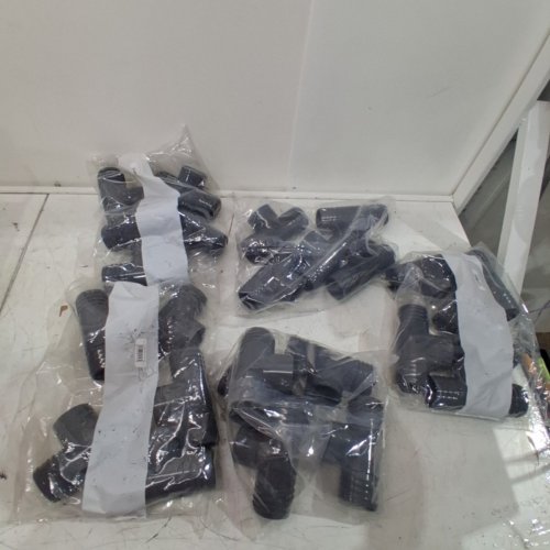25PK DURA PLASTIC T-SHAPE PIPE FITTINGS - 2" X 2" X 1 1/2"DARK GRAY (MODEL: 1402-251) image 3