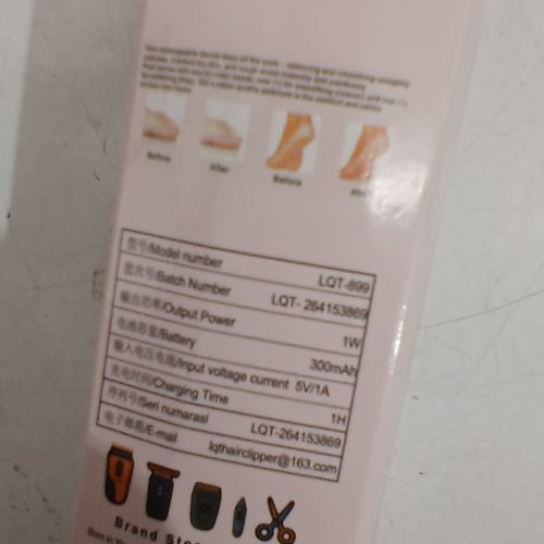 LQT ELECTRIC FOOT FILE RECHARGEABLE CALLUS REMOVER WITH 2 HEADS - PINK image 3