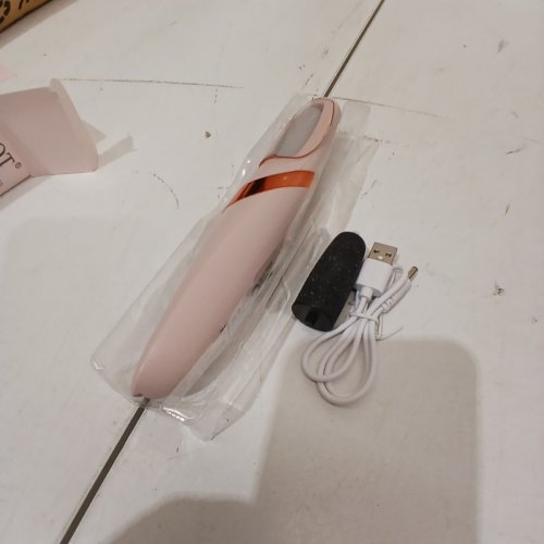 LQT ELECTRIC FOOT FILE RECHARGEABLE CALLUS REMOVER WITH 2 HEADS - PINK image 4
