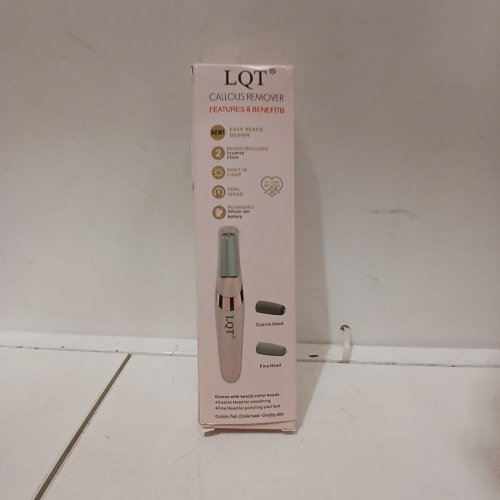 LQT ELECTRIC FOOT FILE RECHARGEABLE CALLUS REMOVER WITH 2 HEADS - PINK image 5