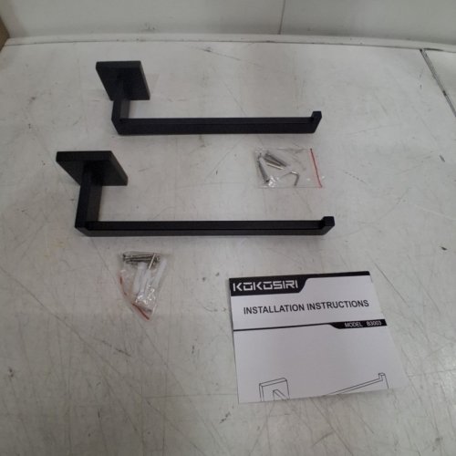 2 KOKOSRI WALL-MOUNTED BATHROOM TOWEL BARS - 11" - BLACK (MODEL: B3003BK) image 2