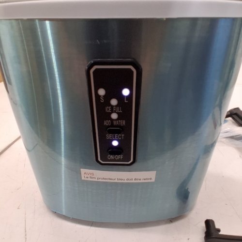 EUHOMY COUNTERTOP ICE MAKER MACHINE WITH HANDLE, BASKET AND SCOOP - MAKES 26LB PER DAY - SILVER (MODEL: IM-01X/IM008-B IN008-BSI-CAEH) image 2