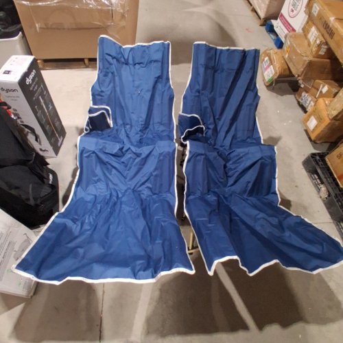 2PK OVERMONT CAMPING COT WITH MATTRESS - EXTRA WIDE 28" - BLUE image 2
