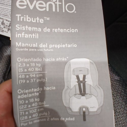 EVENFLO TRIBUTE LX CONVERTIBLE CAR SEAT - 40LBS CAP - SATURN GREY (MODEL: 38111190C) image 5