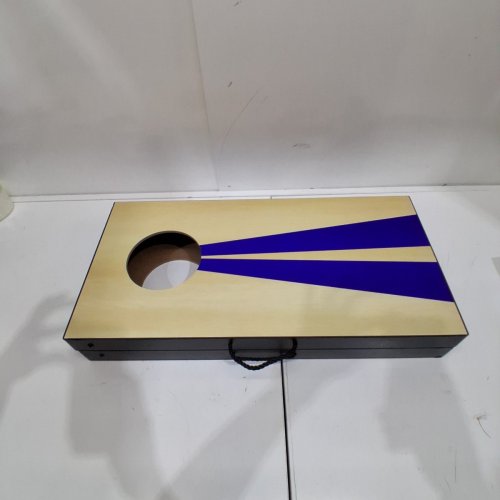 GOSPORTS PORTABLE SIZE CORNHOLE GAME SET WITH 6 BEAN BAG - 2FT X 1FT - WOOD/BLUE/RED (MODEL : CH-03-MDF-WOOD) image 2