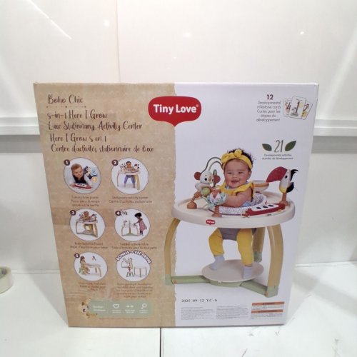 TINY LOVE 5-IN-1 HERE I GROW 3 HEIGHT ADJUSTABLE STATIONARY ACTIVITY CENTER - BOHO CHIC (MODEL: 04202CBOHO) image 6