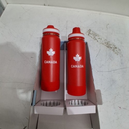 2PK THERMOFLASK LEAKPROOF INSULATED WATER BOTTLES - CANADA DAY THEME - RED/WHITE (MODEL: 2730866) image 2