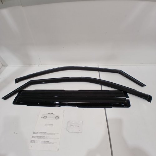 4PC IN-CHANNEL FLEXIBLE SIDE WINDOW DEFLECTORS SET - FOR TOYOTA TUNDRA CREWMAX 2022-2026 MODELS - BLACK (MODEL:D0786) image 5