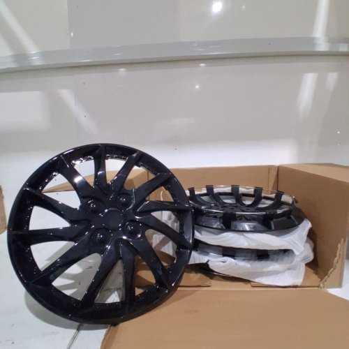 4PK CAR TIRE RIMS FITS VARIOUS MODELS - 17" - BLACK image 2