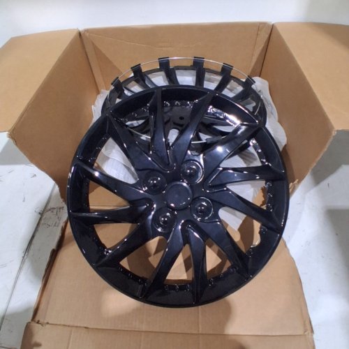 4PK CAR TIRE RIMS FITS VARIOUS MODELS - 17" - BLACK image 3