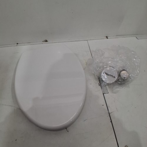 LUXE ELONGATED COMFORT FIT TOILET SEAT WITH SLOW CLOSE QUICK RELEASE HINGES NON SLIP BUMPERS AND FITS WITH LUXE BIDETS- WHITE (TS1008E) - 18.5 X 14 X 1.8 INCHES image 2