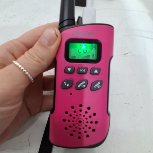 2PK AWANFI WALKIE TALKIES, 1000 MAH BATTERY - PINK image 2