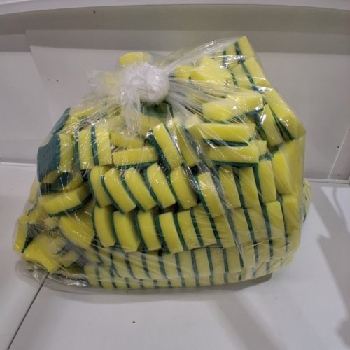 300PK (APPROXIMATELY) SCRUB SPONGES - YELLOW / GREEN image 5