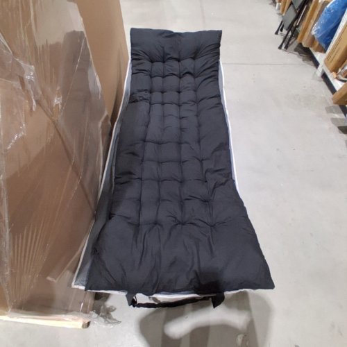 OVERSIZED CAMPING FOLDING COT 330LBS MAX - 28" -BLACK/GREY (MODEL:NYX03-06BU) image 2