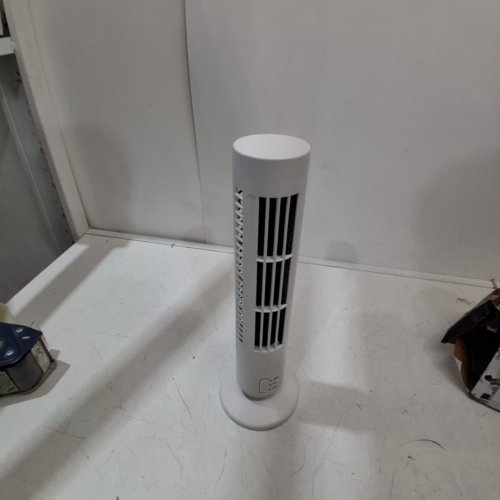 PORTABLE USB POWERED SMALL TABLETOP FAN TOWER WITH TWO SPEED SETTINGS - 13" - WHITE image 3