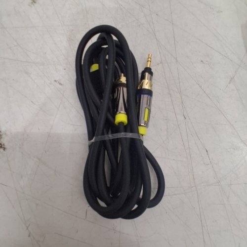 ONN 3.5 MM TO 2-MALE RCA CABLE - 6FT - BLACK (MODEL: ONA23AV010C) image 3