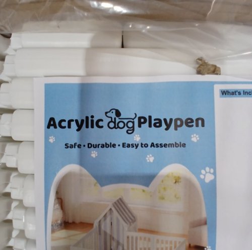 ACRYLIC DOG INDOOR PLAYPEN WITH 10 PANELS - 24" (MODEL: DP001) image 2