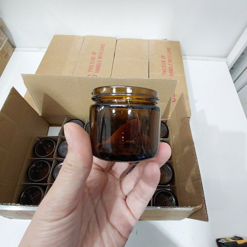 3(24PK) MULTI-USE GLASS JARS - 2 OZ - AMBER image 4