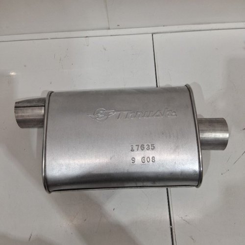 HUSH THRUSH UNIVERSAL FIT MUFFLER - 3" INLET / 3" OUTLET OFFSET/CENTER - STAINLESS STEEL (MODEL: 17635) image 2