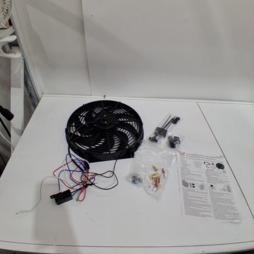 EVIL ENERGY REVERSEABLE ELECTRIC RADIATOR COOLING FAN MOUNT KIT - 14" 12V - BLACK image 2