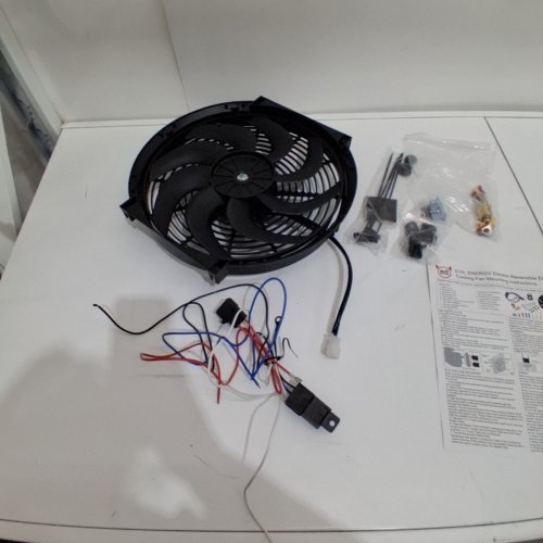 EVIL ENERGY REVERSEABLE ELECTRIC RADIATOR COOLING FAN MOUNT KIT - 14" 12V - BLACK image 4
