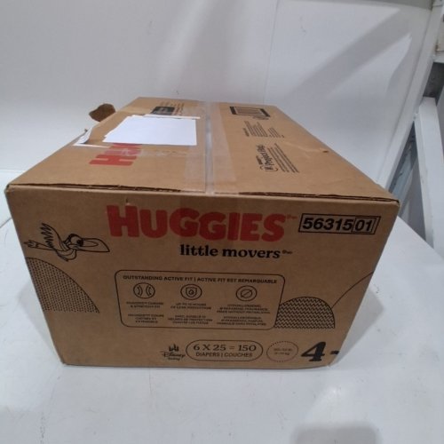 150PK HUGGIES LITTLE MOVERS DIAPERS - SIZE 4 - WHITE image 2