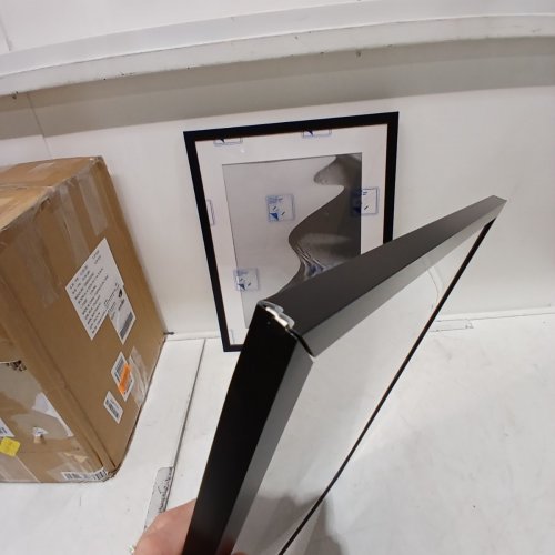 2PK AMERICAN FLAT WALL MOUNTED WOODEN PICTURE FRAME - 14" X 18" MATTED TO 10" X 14" - BLACK image 6