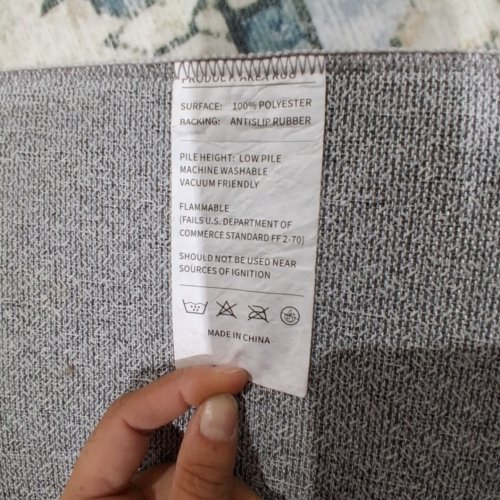 VINTAGE WASHABLE AREA RUG 9FT X 12FT - BLUE image 3