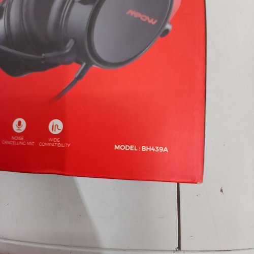 MPOW AIR SE SOFT OVER-EAR WIRED GAMING HEADSET WITH 3D BASS SURROUND AND NOISE CANCELLING MIC - BLACK/RED (MODEL: BH439A) image 2