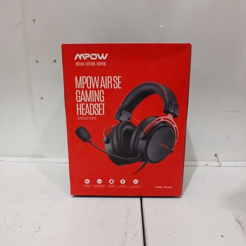MPOW AIR SE SOFT OVER-EAR WIRED GAMING HEADSET WITH 3D BASS SURROUND AND NOISE CANCELLING MIC - BLACK/RED (MODEL: BH439A) image 4