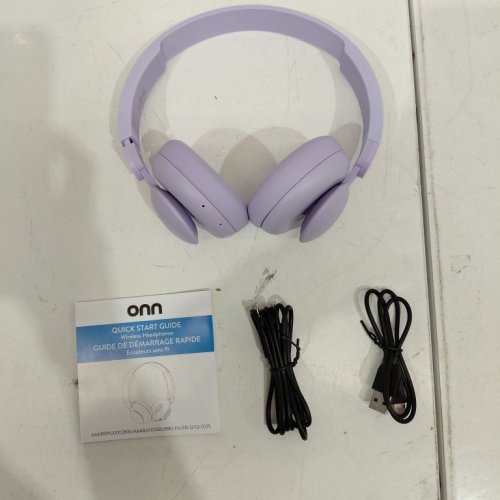ONN. OVER-EAR WIRELESS BLUETOOTH HEADPHONES - LILAC (MODEL: AAAPRP100002890) image 4