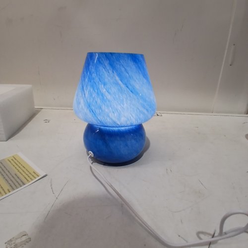 MUSHROOM TABLE LAMP - GLASS - BLUE image 2