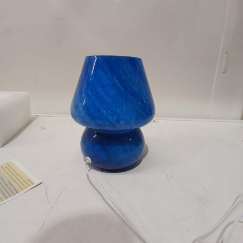 MUSHROOM TABLE LAMP - GLASS - BLUE image 3