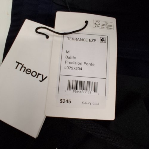 MEN'S THEORY SLIM TERRANCE PRECISION JOGGERS - MEDIUM - BALTIC BLUE (STYLE: L0797204) image 3