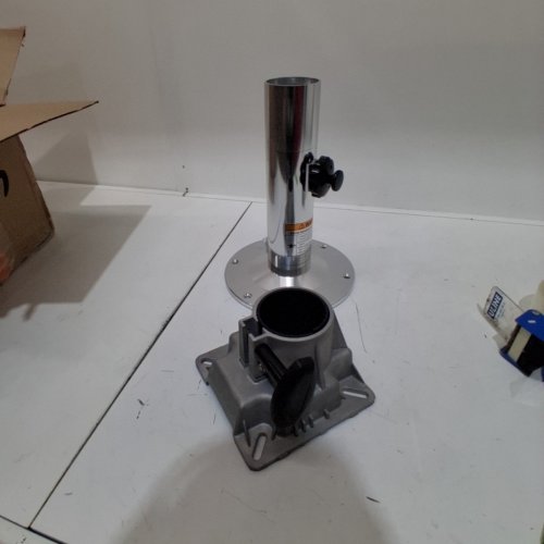 BOAT SEAT PEDESTAL ADJUSTABLE ALUMINUM ALLOY BOAT CHAIR BASE WITH LOCKING DESIGN - 12" TO 18" HEIGHT - SILVER - (MODEL: AP75305) image 2