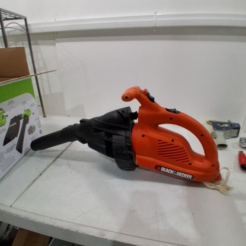 BLACK+DECKER CORDED ELECTRIC HANDHELD LEAF BLOWER - BLACK\ORANGE image 3