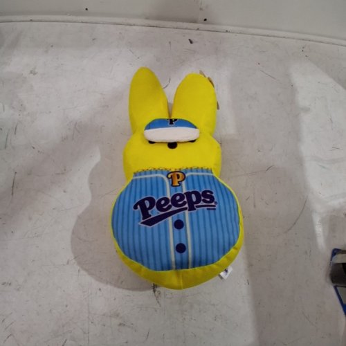 PEEPS BASEBALL PLAYER DRESS-UP BUNNY PLUSH TOY - 12" - YELLOW AND BLUE (ITEM: 213203-D) image 3