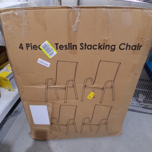 4PK TLSUNNY STACKABLE OUTDOOR ALL WEATHER PATIO CHAIRS - 330LB - GREY (MODEL:YTC-301) image 5