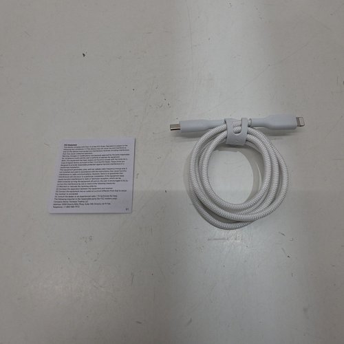ANKER BIO-BRAIDED DURABLE USB-C TO LIGHTNING CHARGE CABLE - 3FT - WHITE (MODEL: A80B5H21-1) image 2
