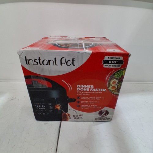 INSTANT POT 7-IN-1 RIO MINI MULTI-COOKER WITH PRESSURE COOK, SLOW COOK, SAUTÉ, STEAM, RICE MAKER, YOGURT MAKER & WARMER - 4QT - BLACK (MODEL: RIPC41-BK) image 5