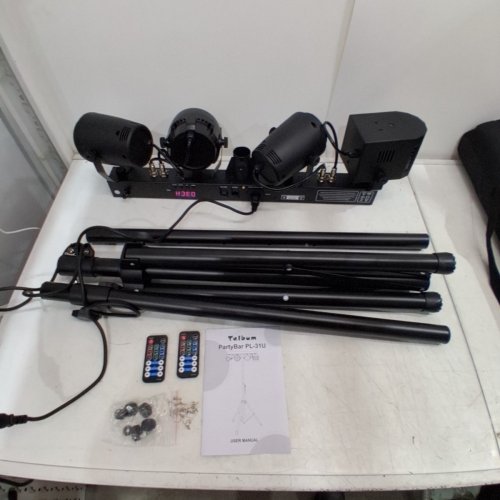 TELBUM DJ PARTY LIGHTS WITH TRIPOD STAND AND CARRY BAG - 90" - BLACK (MODEL:‎PL-31U) image 3