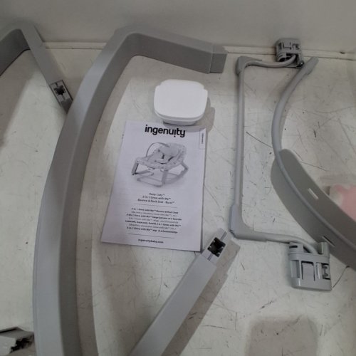 INGENUITY KEEP COZY 3-IN-1 GROW WITH ME VIBRATING BABY BOUNCER SEAT & INFANT - PINK BURST image 3