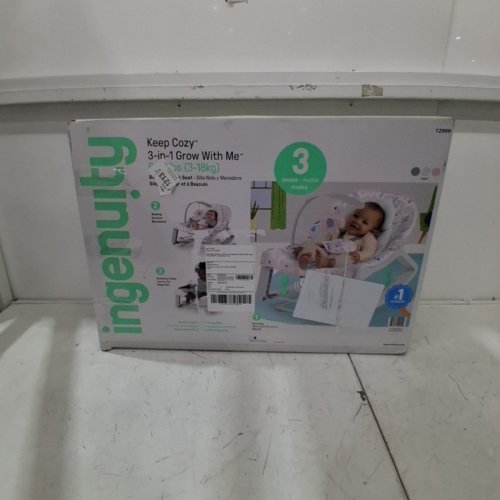 INGENUITY KEEP COZY 3-IN-1 GROW WITH ME VIBRATING BABY BOUNCER SEAT & INFANT - PINK BURST image 4