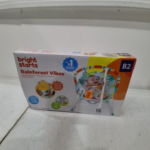 BABY BRIGHT STARTS NO SLIP BOUNCER SOOTHING VIBRATIONS INFANT SEAT - RAINFOREST VIBES - MULTICOLOUR - (MODEL: 12227-ES) image 5