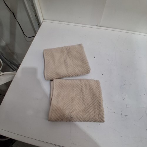 2PK CARO HOME 100% COTTON HAND TOWELS - 18" X 30" - BEIGE (STYLE: 1945886) image 2