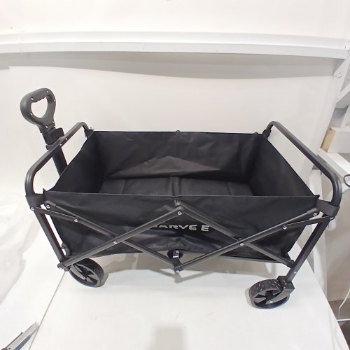 GARVEE FOLDING/COLLAPSIBLE FLAT STYLE ALL TERRAIN CAMPING CART/WAGON - 380LBS CAPACITY - BLACK (MODEL: PSS_339CPVBK) image 2