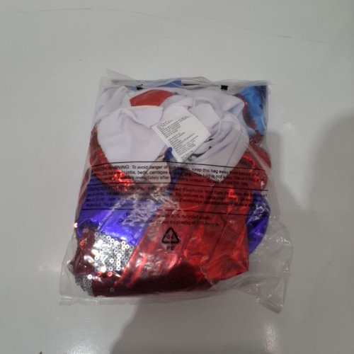 2PC WOMEN'S PARTYHOLIC MAD HARLEQUEEN COSTUME - MEDIUM (8-10) - WHITE/BLUE/RED image 3