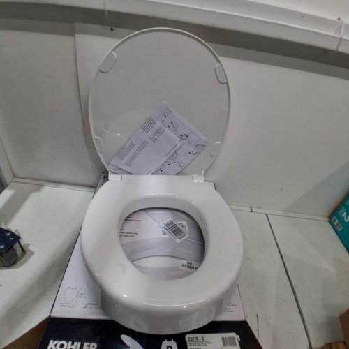 KOHLER HYTEN ELEVATED QUIET-CLOSE ROUND TOILET SEAT - WHITE (MODEL: 25876-0) image 2