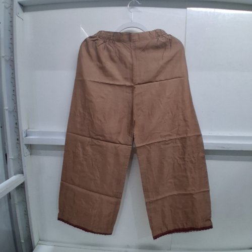 3PC ZIVA EMBROIDERED TUNIC AND PANTS SET - 11/12 - TAN/BURGUNDY image 3