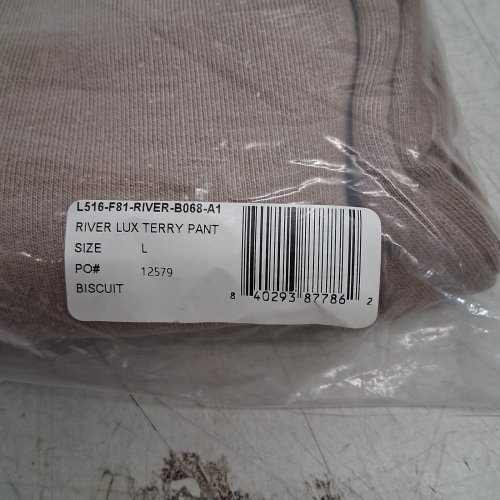 WOMEN'S ASHER RIVER LUX TERRY PANTS - LARGE - BISCUIT (STYLE: L516-F81-RIVER-B068-A1) image 3